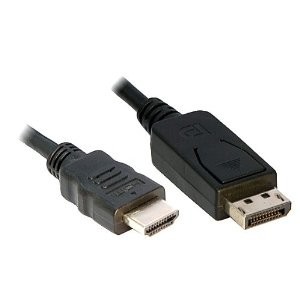 Display Port Male to HDMI Male Cable 1.8m