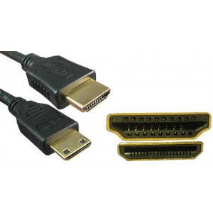 Unbranded HDM002  Mini HDMI Male to HDMI Male Cable 1.5m Long