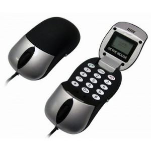 USB Optical Mouse With Skype Phone