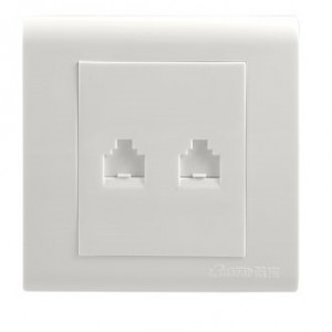 NET014 RJ45 &amp; RJ11 Faceplate with Connectors