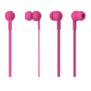 Hoomia In-ear Earphone + Microphone Hot Pink 1.2m with 3.5mm Jack Plug