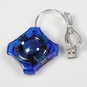USB 4 Port Hub Ver 2.0 Blue