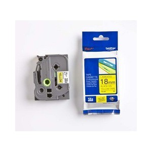 Brother 18MM Black on Yellow Laminated tape  TZ641