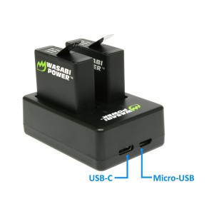 Wasabi Power Battery plus Dual Charger for GoPro HERO 5 - 2 Pack