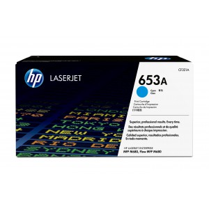 HP # 653A CLJ M680 CYAN PRINT CARTRIDGE.