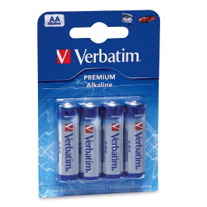 Verbatim - Aa Alkaline Batteries (4 Batteries Per Pack)