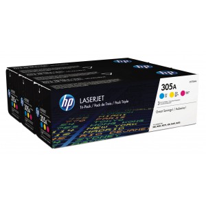 HP # 305A Colour Laserjet 3 PACK (magenta Cyan And Yellow)