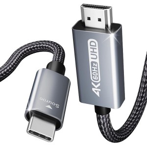 BENFEI USB-C Male To HDMI Male 1.8m Cable With Nickle-Plated Connectors And Supports Resolution Up To 4K@60Hz - Grey Colour