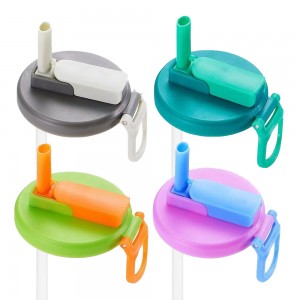 Soda Can Lids with Straw - Spill-Proof Reusable for Canned Drinks - Set of 4