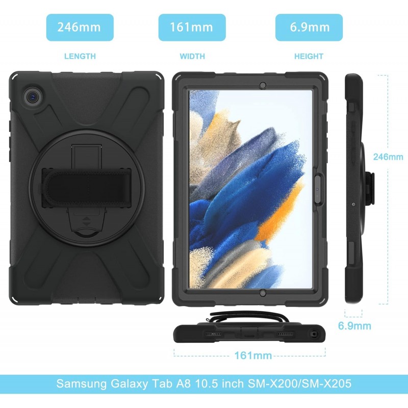 Rugged Case for Samsung Galaxy Tab A8 - 10.5 inch - GeeWiz