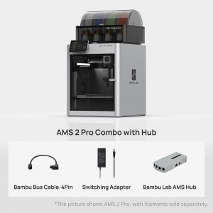 Bambu Lab X1-Carbon 3D Printer with AMS 2 Pro Combo - High-Precision Multi-Material Printing with Upgrade Kit 2