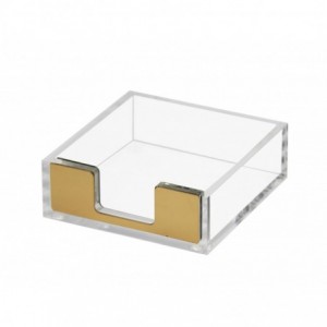Fine Living Acrylic Post It Holder - Gold