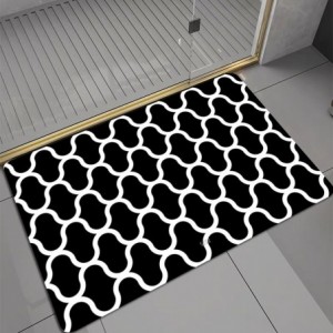 FlowEase- Black - Rectangle Bath Mat - 40*60cm