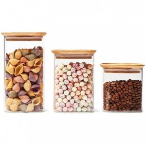 Fine Living Pristine Bamboo Lid Glass Jar - XXL