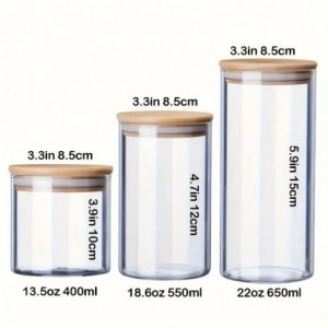 Fine Living Crystal Nest Jar with Bamboo Lid - 1.4L
