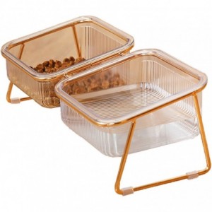 Cat Chow Transparent Double Cat Bowl - Rex