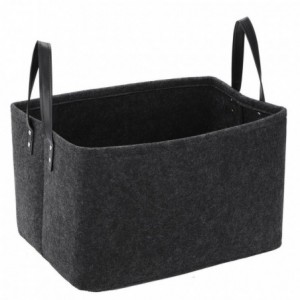 Fine Living- Felt Storage Crate - Dark Grey - Large