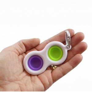 Mini Simple Dimple Fidget Toy - Purple - Green
