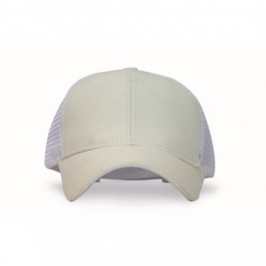 Baseball Ponytail Cap - White/Silver Glitter