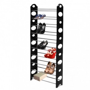 FIne Living 1000754 Shoe Rack 10 Tier - Black