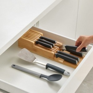 Fine Living Bamboo Knife Organizer