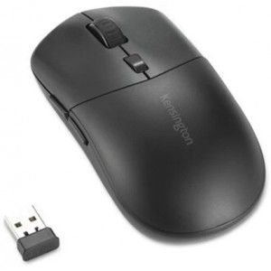 Kensington EQ MY430 Rechargeable 6 button Mouse - Black (Connect up to three active devices - two via Bluetooth Low Energy (LE) and one using the included 2.4GHz USB-A receiver. Includes built-in dong