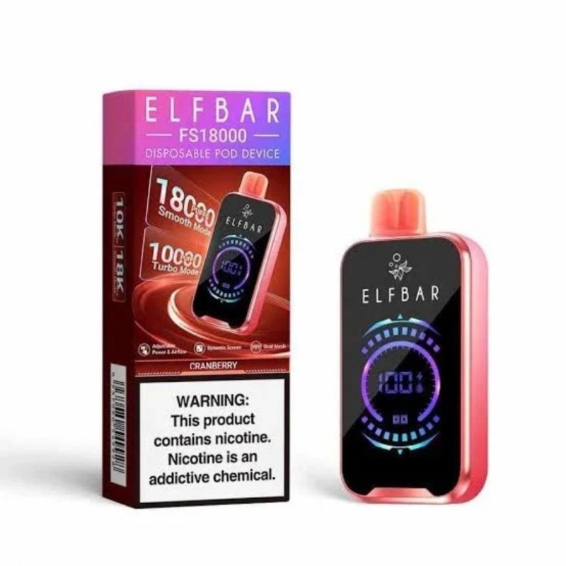 ELFBAR-fs18000-full-lcd - Cranberry - GeeWiz