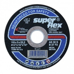 Superflex Cutting Disc Flat Steel 115x3mm