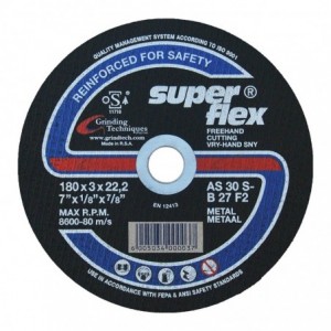 Superflex Cutting Disc Flat Steel 180x3mm