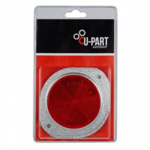 U-Part Reflector Round - Red - 76mm - 2pk