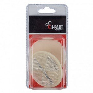 U-Part Reflector Round Centre Bolt - White - 60mm - 2pk