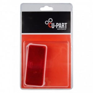 U-Part Reflector Square Stick-On Red - 90mm - 2pk