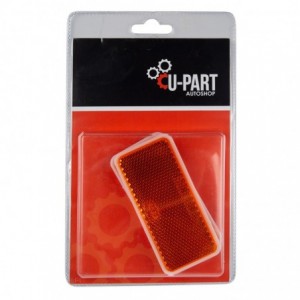 U-Part Reflector Square Stick-On Yellow - 90mm - 2pk
