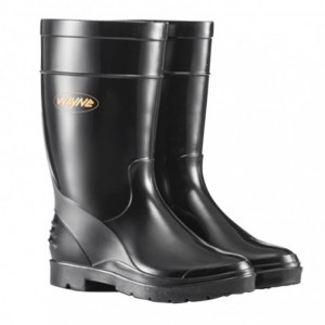 Wayne Gumboots Ladies Half Length - Black - Size 3