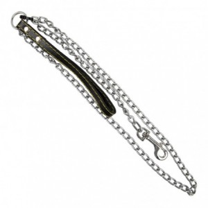 Complete Lead Chain Leather Handle 2mm X 1200mm