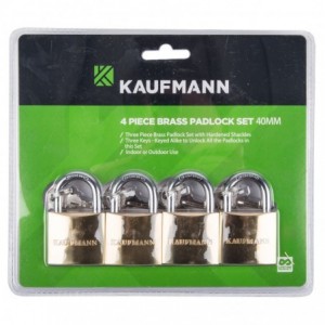 Kaufmann Brass Lock Set 4 Pc 40mm