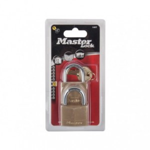 Mackie Master Pad Lock Brass 2pk 50mm Keyed Alike