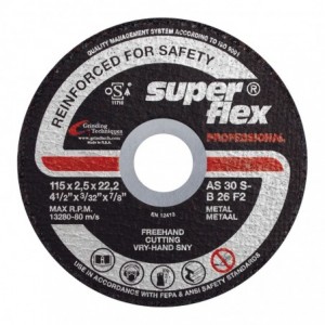 Superflex Cutting Disc Flat Steel Prof 115x2.5mm