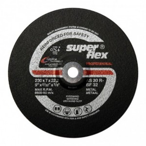 Superflex Grinding Disc Dome Steel Prof 230x7.2mm