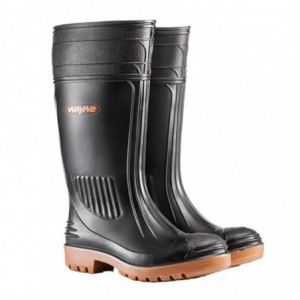 Wayne Egoli STC Knee L Gumboot - Black/Toffee - Size 7