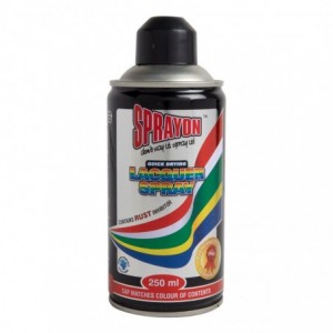 Sprayon Std Spray Paint - Satin Black - 250ml
