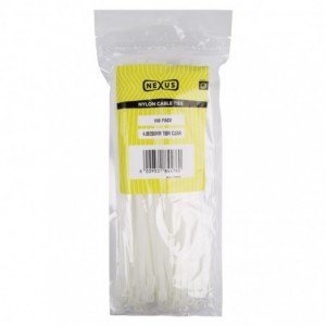 Nexus Cable Ties T50R 4.8mmx200mm – White - 100 Pack