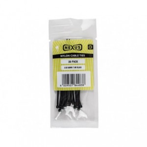 Nexus T30R 3.6mmx150mm Cable Ties - Black - 20 Pack