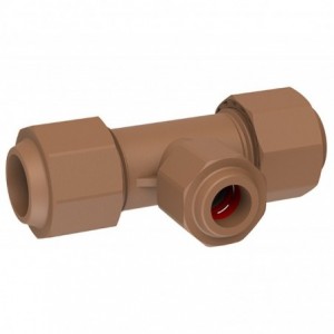 Unitwist Tee Centre Red CXCXC 22mmx15mm