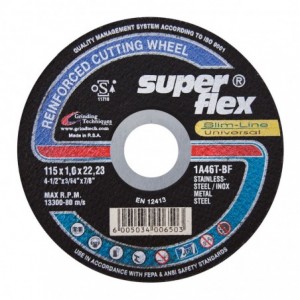 Superflex Cutting Disc 2in1 Flat 115x1.0mm 1A46T