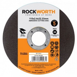 Rockworth Cutting Disc Steel 115x3.0mm - 5 Pack