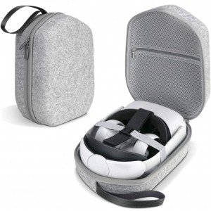 Compact Hard Carrying Case for Meta Quest 3/3S – Travel-Friendly Design with Multiple Compartments