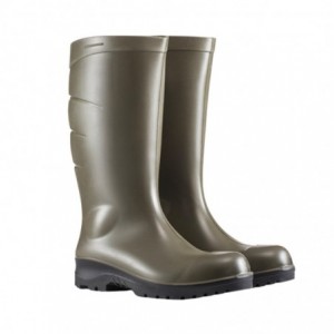 Wayne PU Non Safety Gumboot - Olive/Grey - Size 12