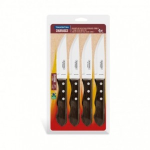 Tramontina Steak Knife Jumbo Set - 4pc - Poly Brown