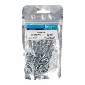 Ifasten Rivet Dome 3.2mmx12mm - 100 Per Pack